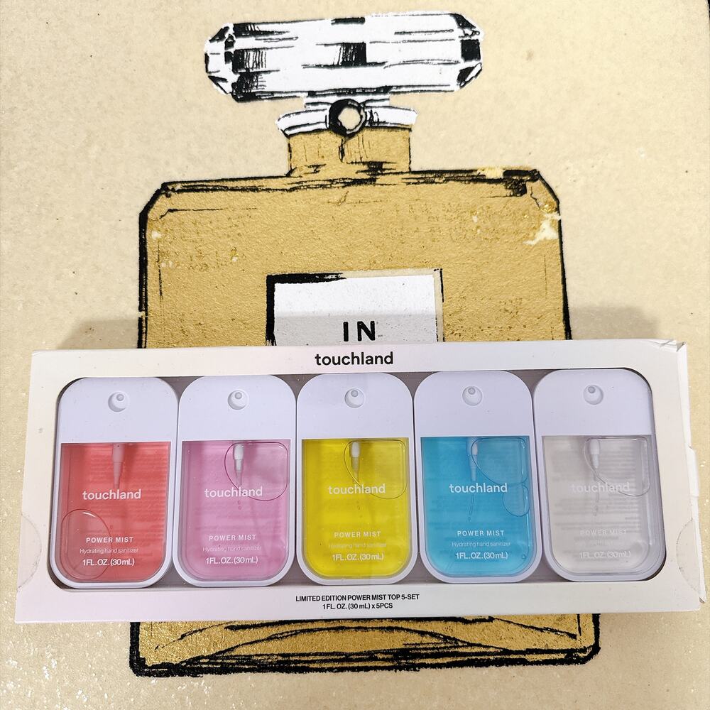 Touchland Power Mist 5‑Pack Hand Sanitizer Spray 30ml 5‑Scent Limited Travel Set